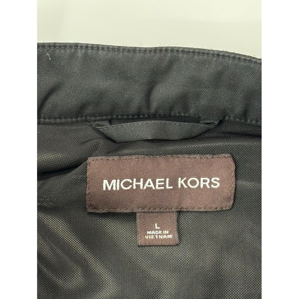 Michael Kors Men's Black Full Zip Bomber Jacket Size Large Minimalist - Picture 6 of 11